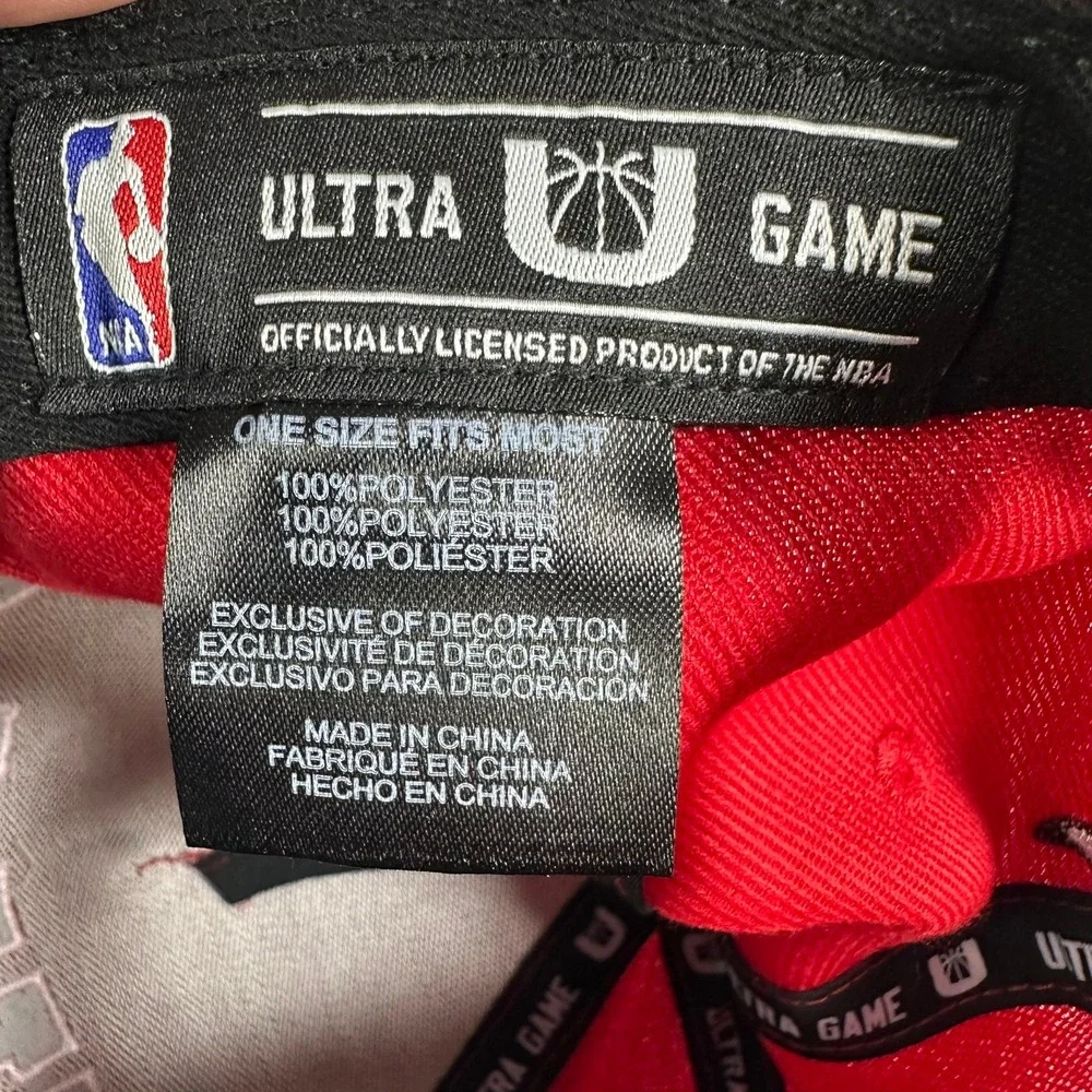 Chicago Bulls Ultra Game NBA Red Snapback Hat Cap Adjustable Adult‎ OSFM